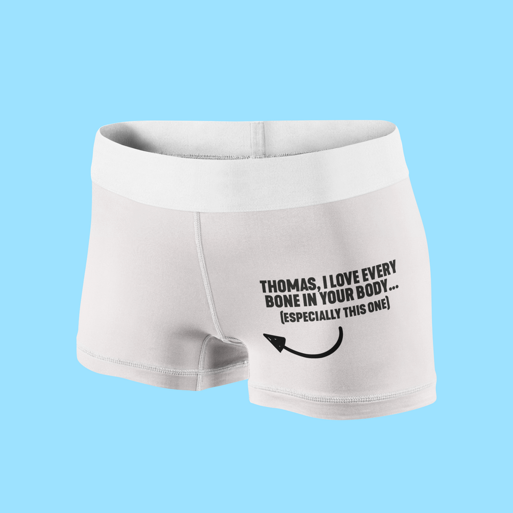 Personalised Love Every Bone Boxer Shorts #1 image